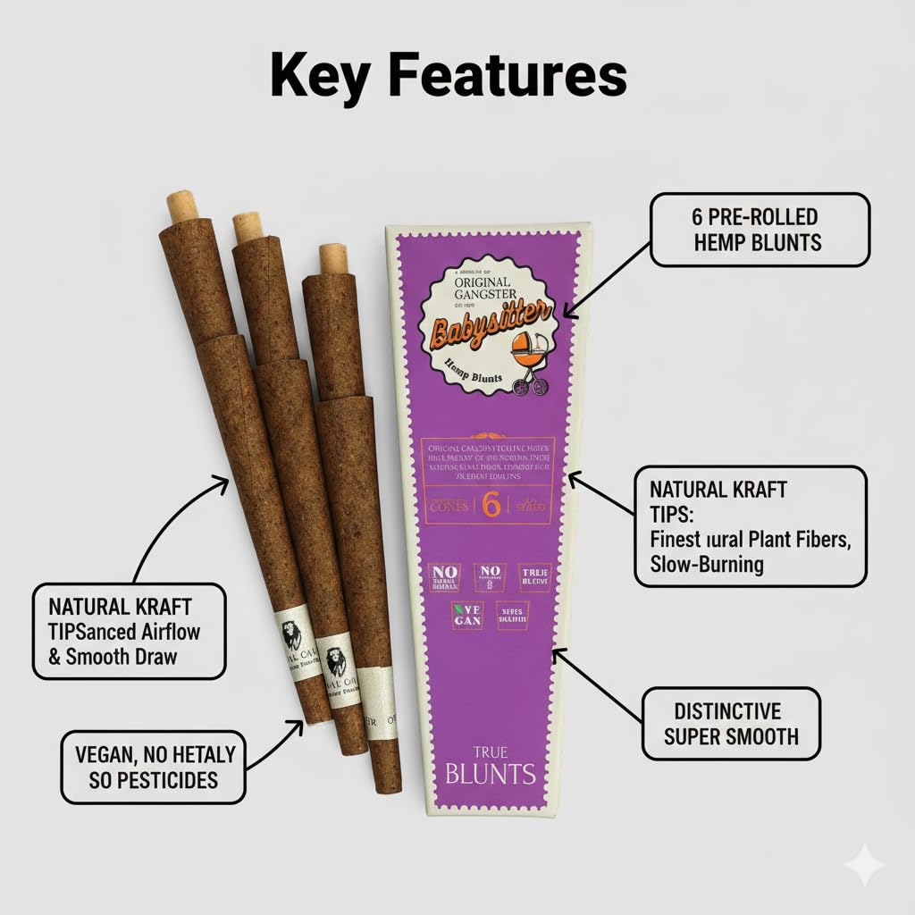 tobacco babysitter Buy Original Gangster Babysitter Rolling Paper | 1¼ Size Rolling Papers -  Pack of 1 (6 Cones) | Babysitter Rolling Paper with Advanced Perforated  Filter Online at Low Prices in India