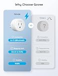 Govee Smart Plug, WiFi Plugs Work with Alexa & Google Assistant, Smart Outlet with Timer & Group Controller (2)