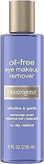 Neutrogena Limpiador de maquillaje suave sin aceite para ojos sensibles, removedor no graso, elimina la máscara impermeable, dermatólogo, oftalmólogo, 8 onzas líquidas