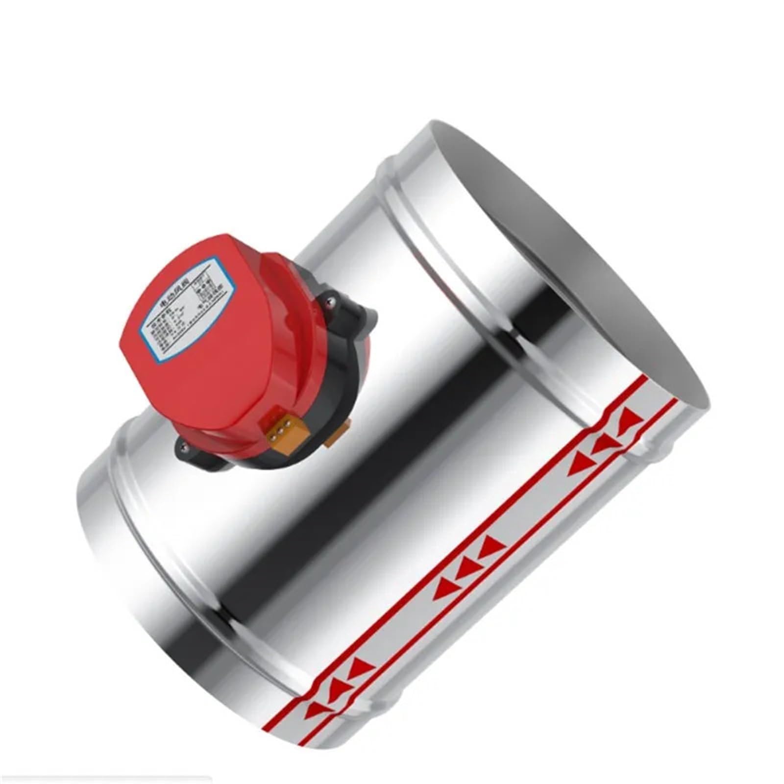 QRUYHBAJU AC 220V 100mm Stainless Steel Electric Air Solenoid Valve Air Duct Motorized Damper Valve for Ventilation Pipe Valve