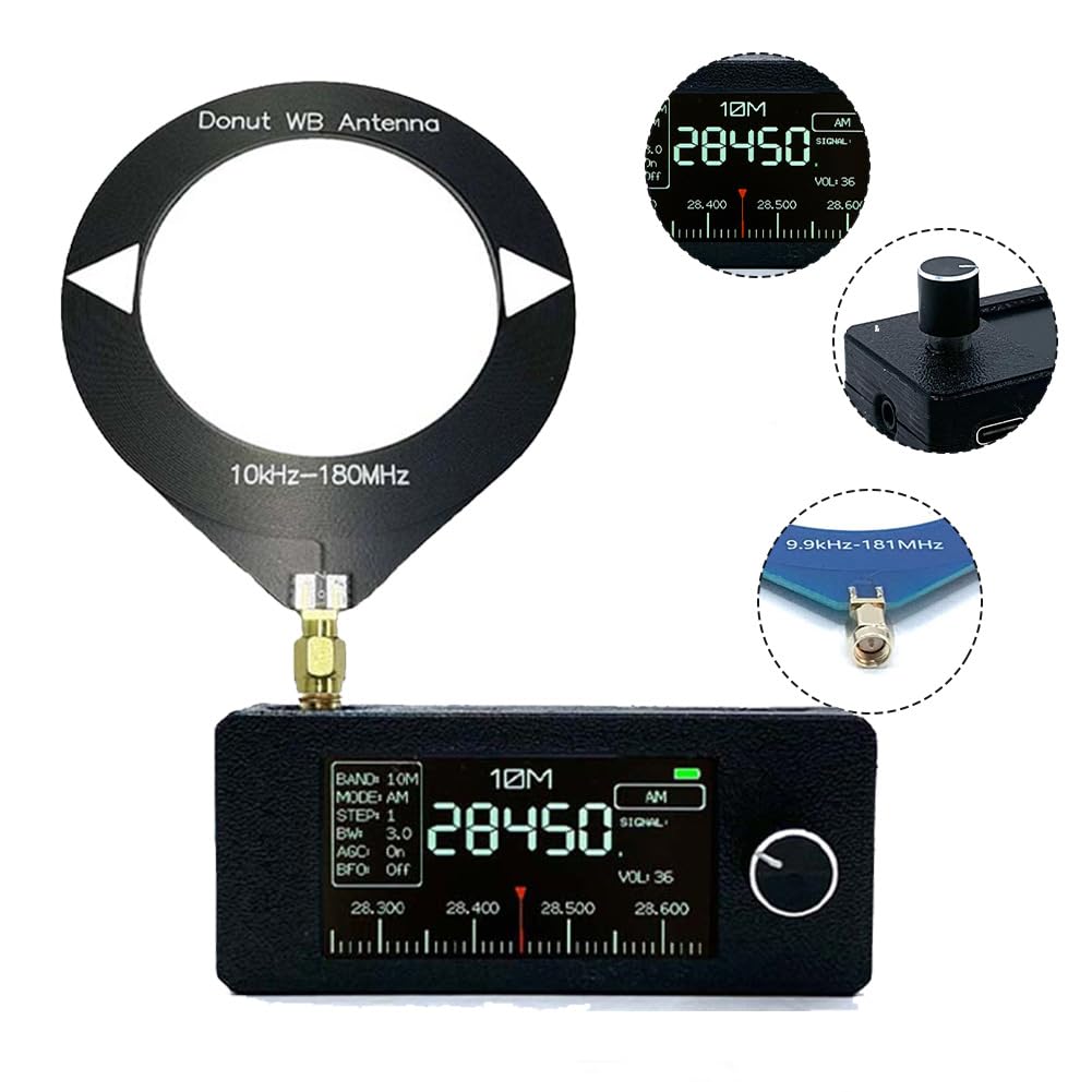 Si4732 Portable Shortwave Radio Receiver, 0.5-108mhz Mini Radio, LSB USB AM FM Full Band Radio Receiver, Pocket Size Radio for Outdoor Camping and Travel, Black