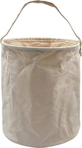11"x13" Natural Khaki Canvas Water Bucket Collapsible Heavy Duty Tool Carrier Folding with Handles