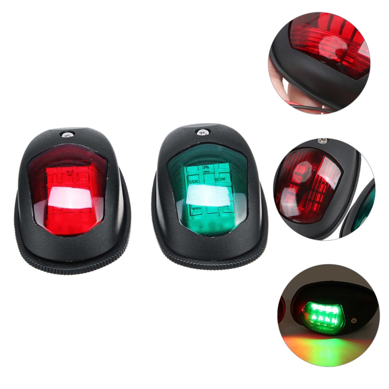 Toddmomy 2pcs LED Navigation Lights Signal Lamp for Boats Yachts and Fishing Vessels Design Easy Installation Low Power Consumption