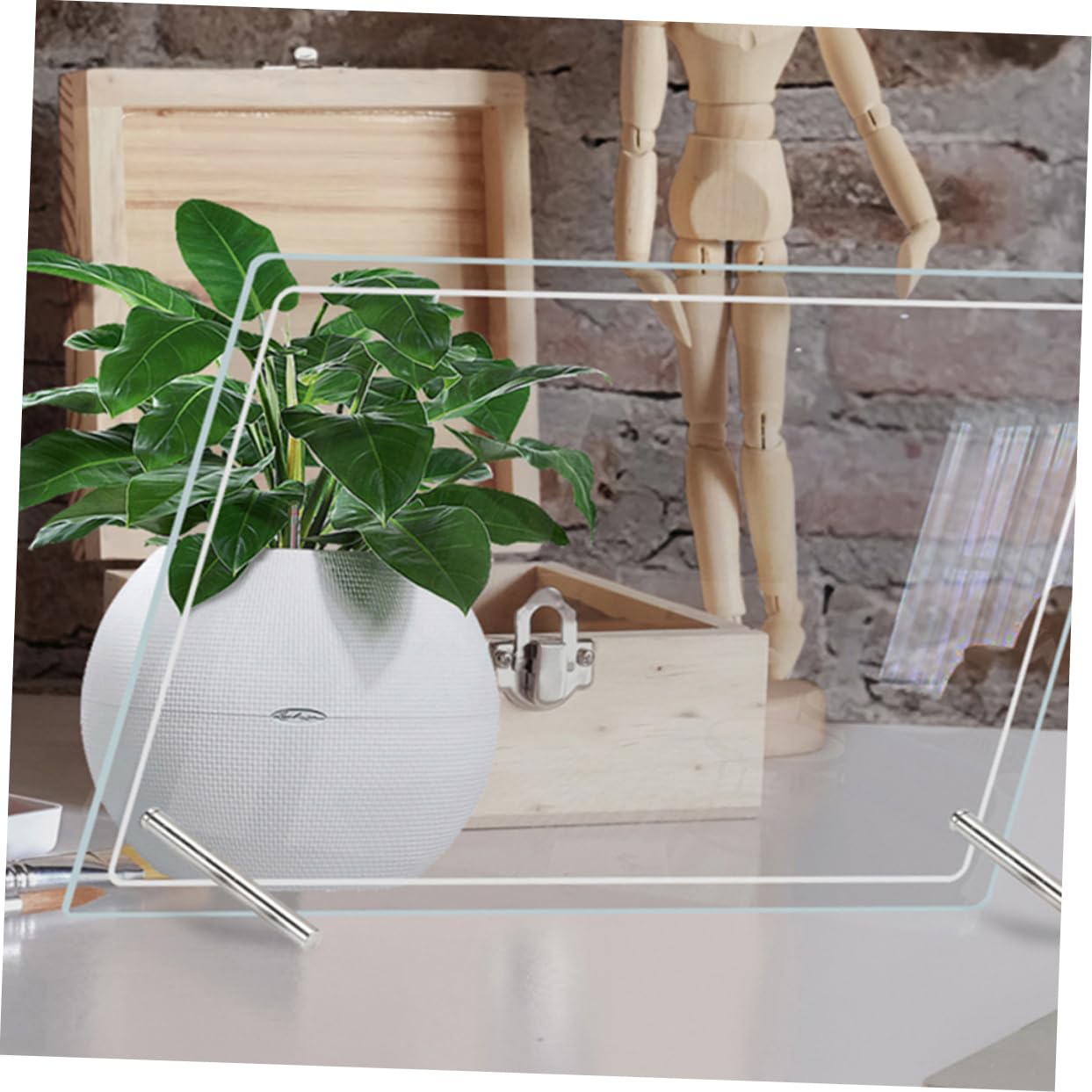 Acryl Notiztafeln 2 Stück Transparente Tisch Schreibtafeln Abwischbar