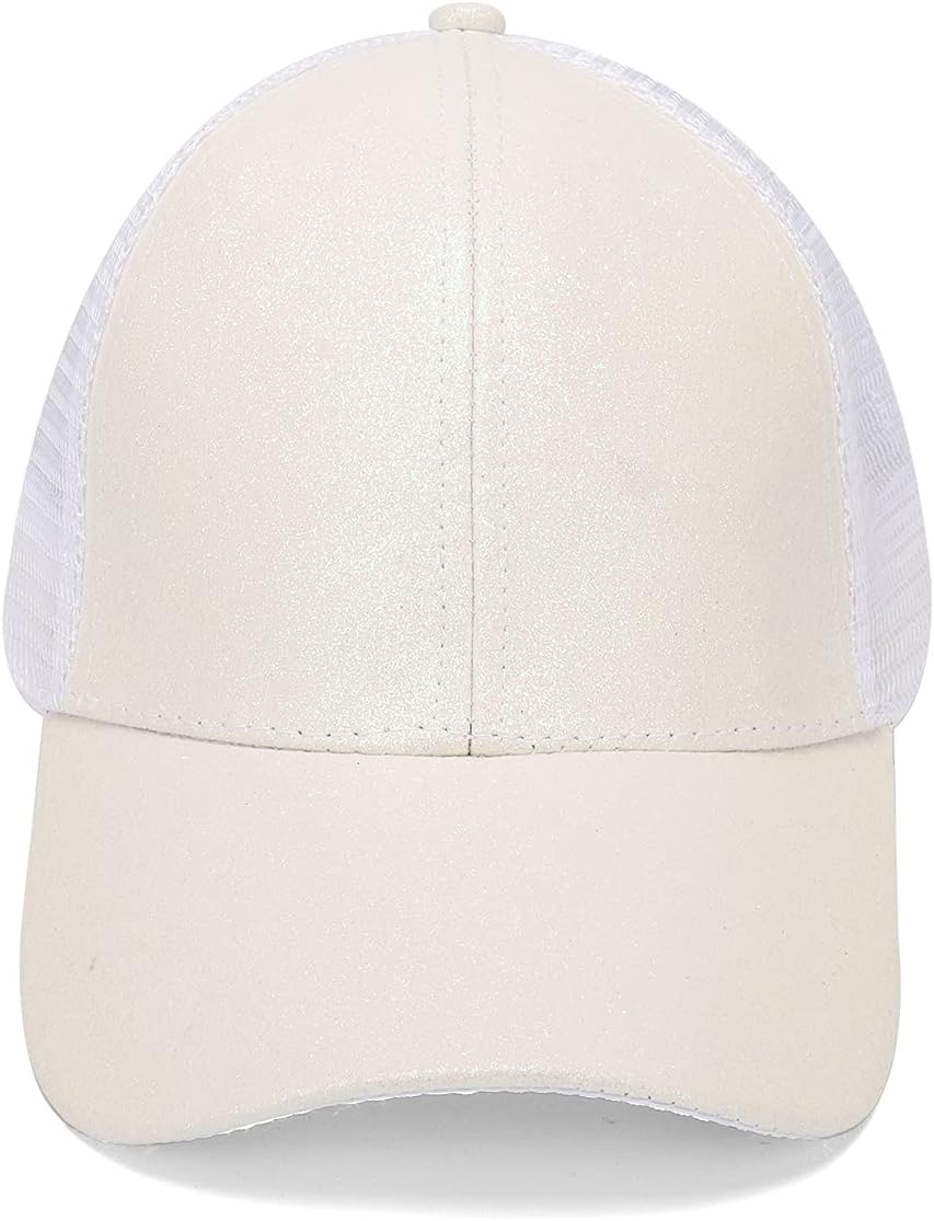 Bocianelli グリッター タイダイ メッシュ レディース 野球帽 ポニーテール 帽子 女性用 高く汚れたバーン ポニーキャッ