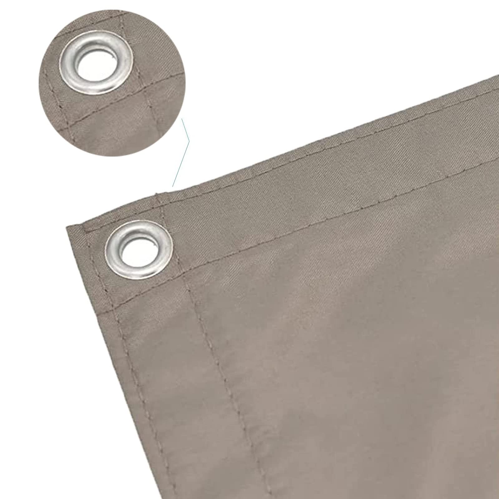 Waterproof e Sail - Baldacchino da giardino con occhielli e kit di montaggio, 1,8 x 4 m, per balcone, terrazza, campeggio, grigio scuro