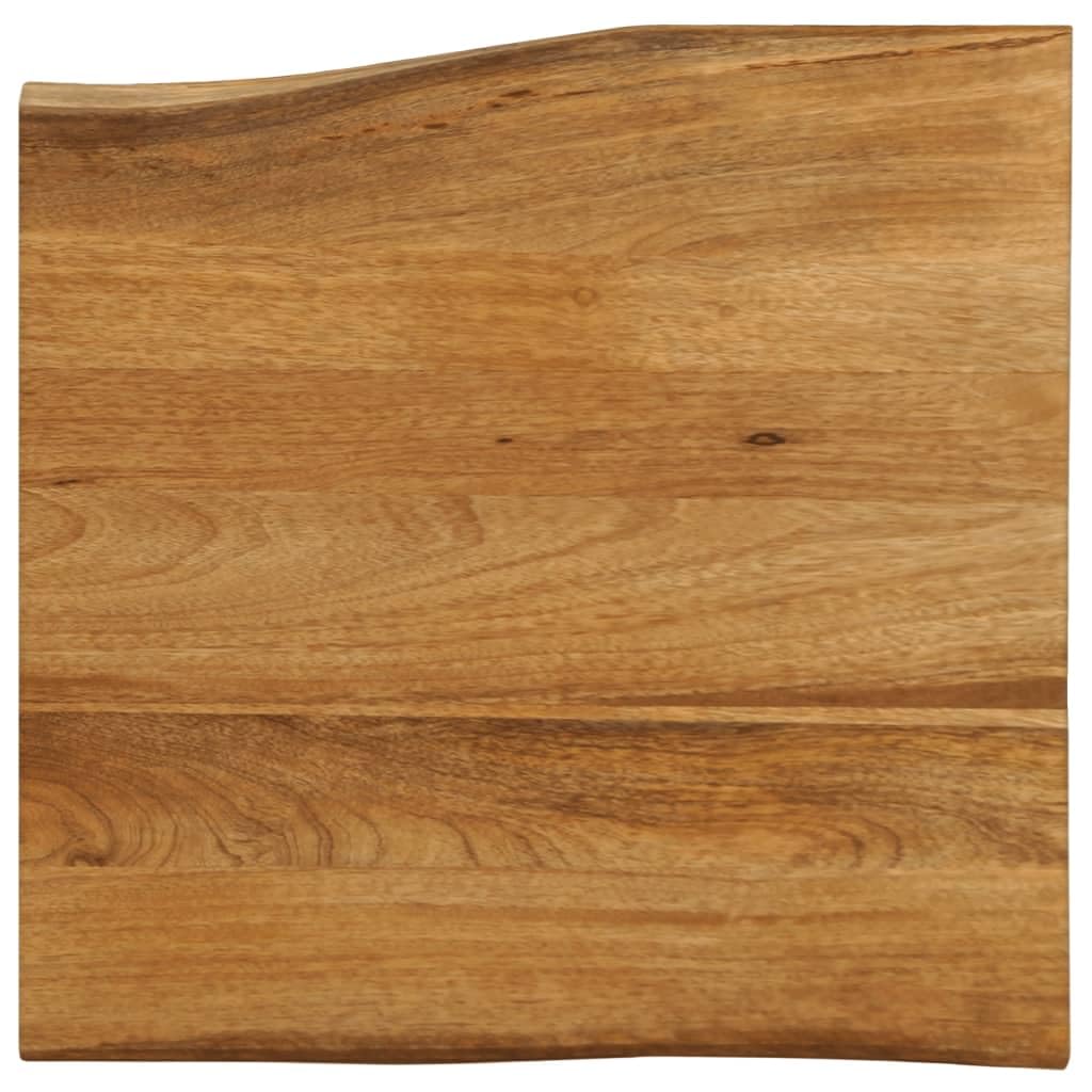 Plateau de table manguier 80x80 cm aspect chêne rustique pour salle à manger