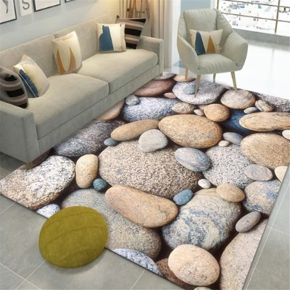 Tapis de restaurant gris HD stone motif grand tapis de salon durable et lavable