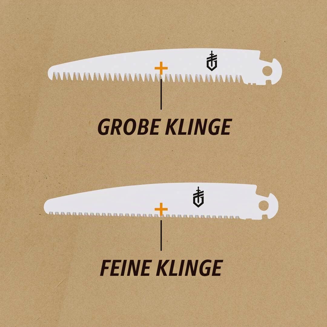 Gerber Handsäge, Inklusive austauschbarem Klingenblatt, Mit Verriegelungsmechanismus und Kunststoff-Holster, Exchange-A-Blade, Gewicht: 229 g, 46036