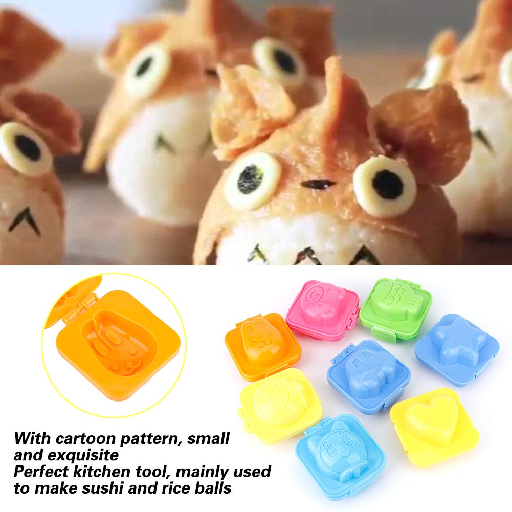 8Pcs Rice , Household Cartoon Shape Rice Onigiri Kitchen Utensils Sushi Rice Molds Kids