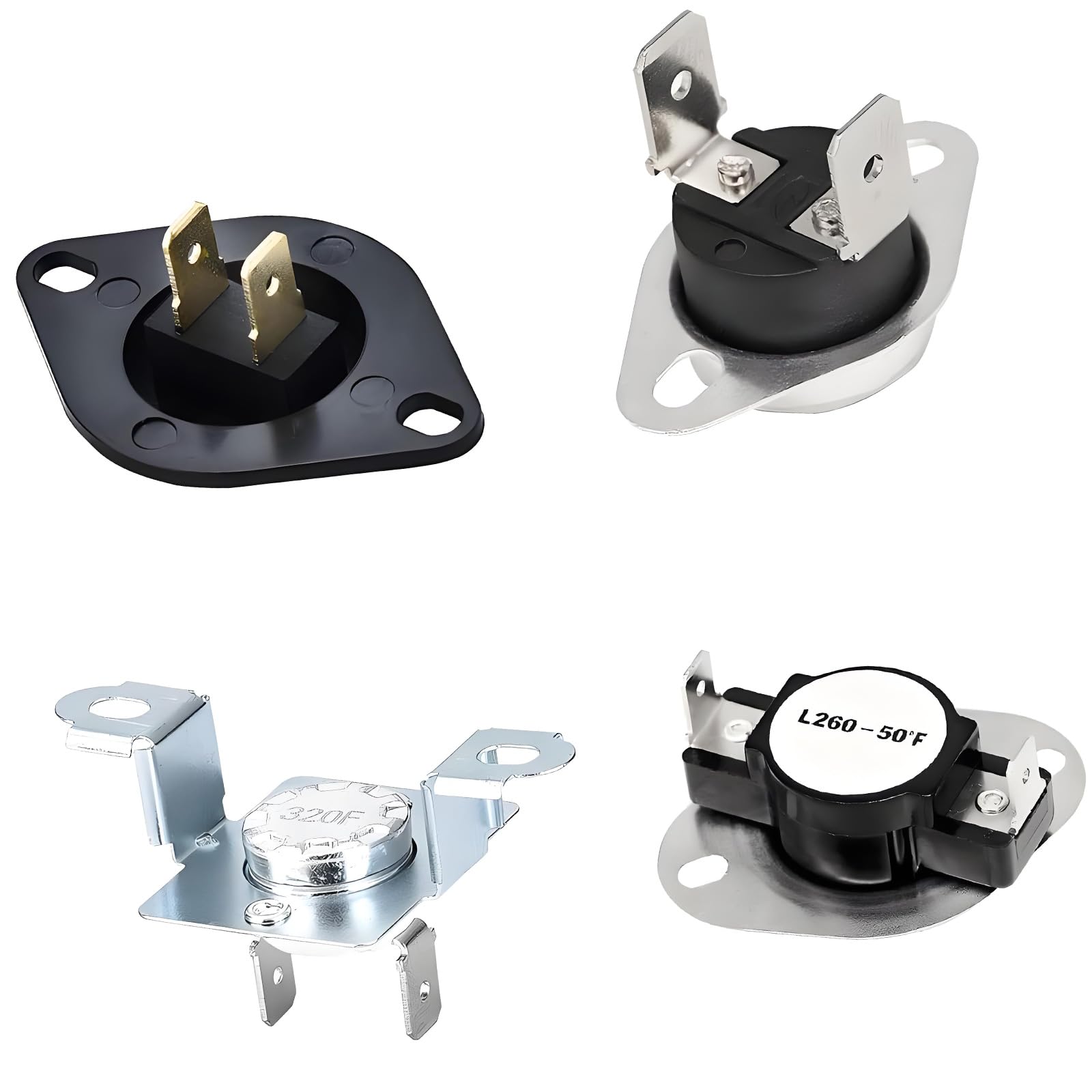 Buxuaaaa Dryer Thermostat Metal Thermal Control Enhances Durability Prevents Overheating Metal Dryer Thermostat