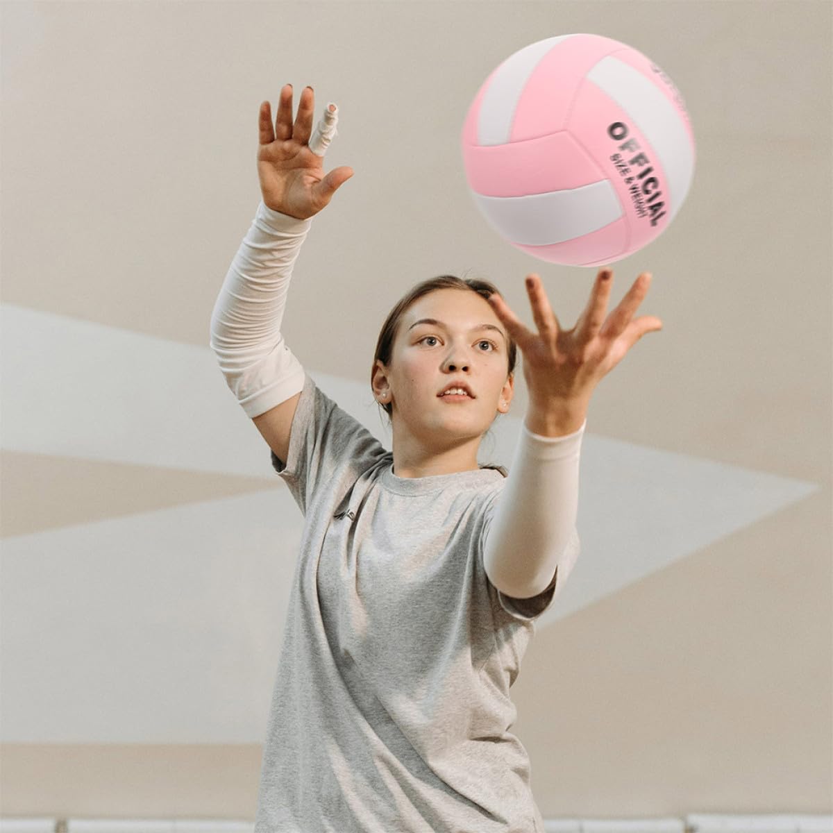 Balón de Voleibol Blando para Entrenamiento Interior Costura Estándar 2 Piezas Material PU para Partidos y Práctica en Interiores