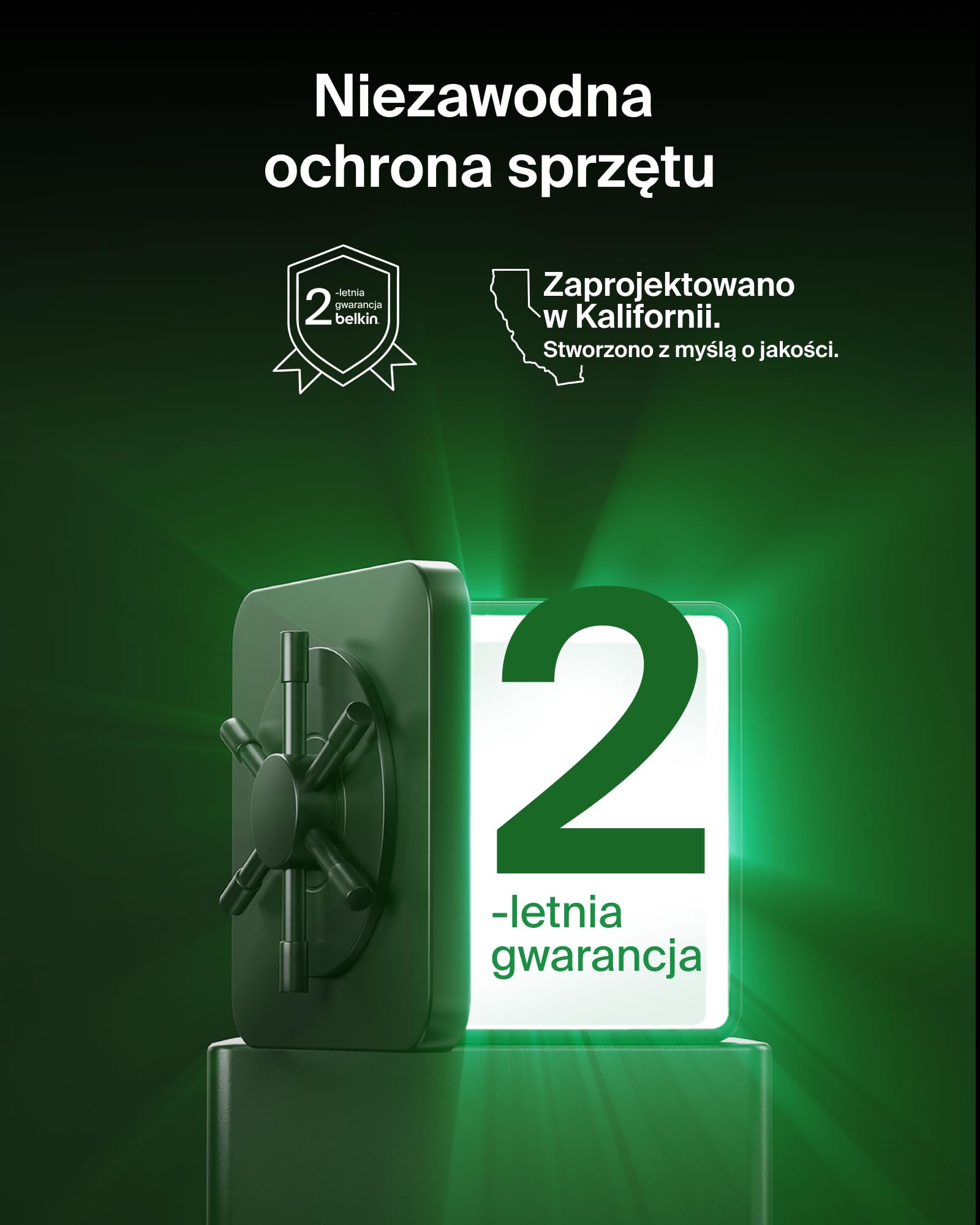 Belkin UltraCharge Bezprzewodowa Stacja Ładująca 3 w 1 z Qi2, 25 W – Biała | Zgodna z MagSafe Ładowarka do Urządzeń iPhone, Apple Watch i Słuchawek, Certyfikat Qi2.2, z Kablem USB-C i Zasilaczem 45 W