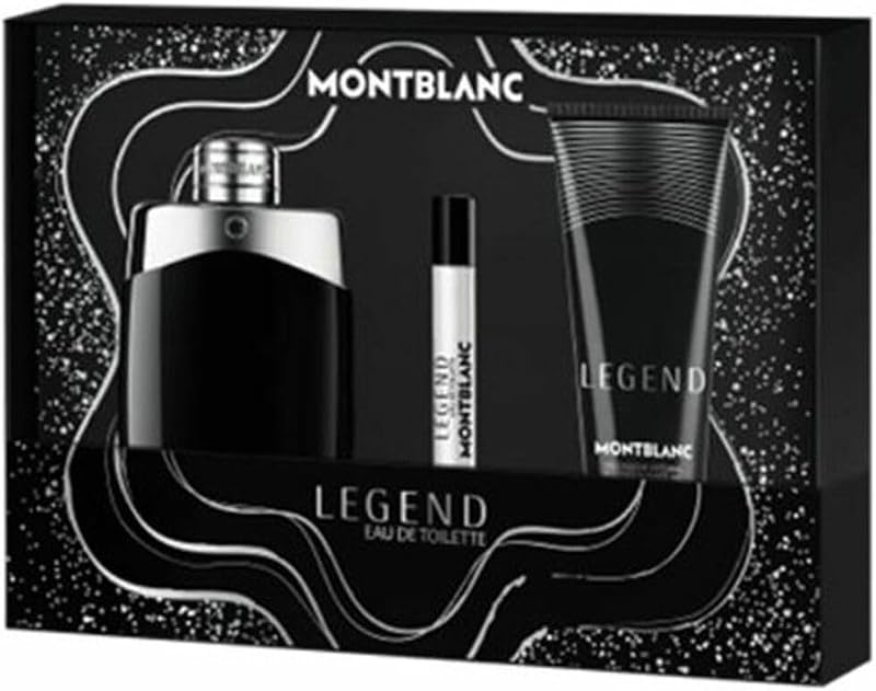 Leyenda/Mont Blanc 3 ud. Set (M) EDT Spray 3.3 Oz Gel de ducha 3.3 Oz EDT Spray Mini 0.25 Oz