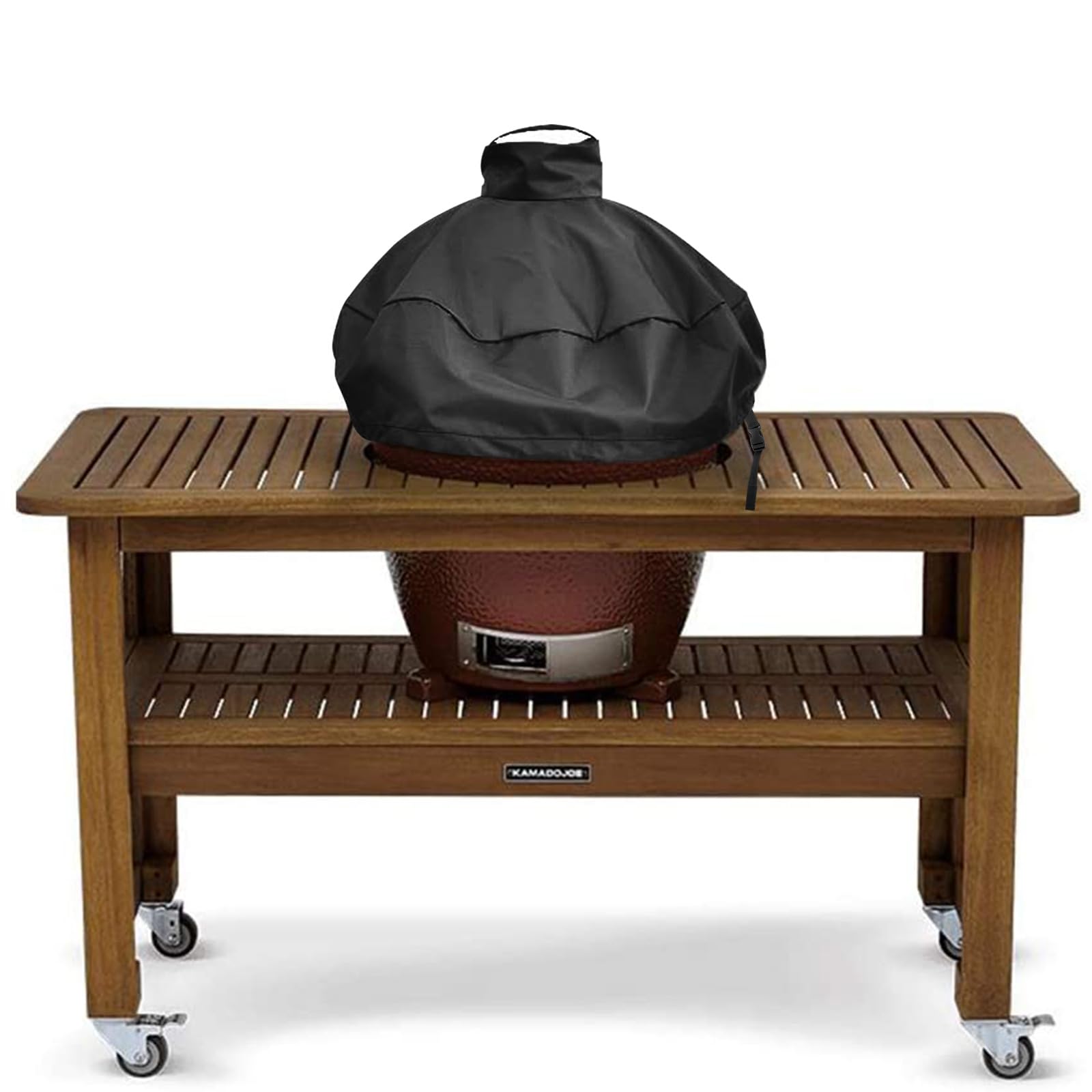 KAMsater - Cubierta para Parrilla Kamado Dome de 29 Pulgadas, Grande, Huevo Verde Kamado Joe Classic en Isla integrada, Accesorios L BGE Impermeable para Parrilla al Aire Libre