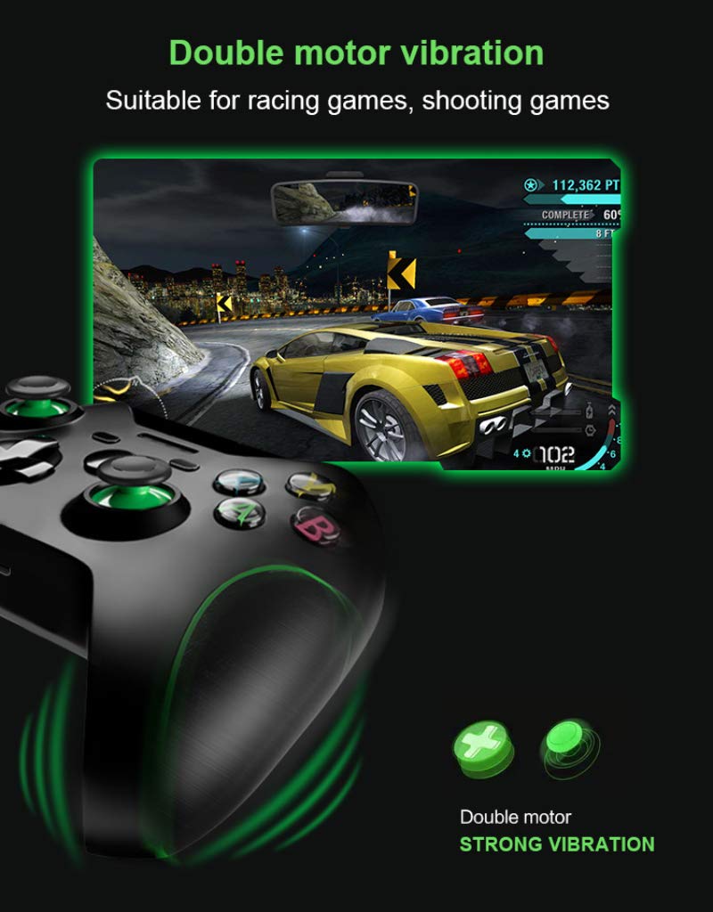 Bezprzewodowy kontroler do Xbox One 2,4 GHz Xbox One z podwójną wibracją bezprzewodowy kontroler 7-9H do Xbox One/One S/One X / PS3 PC Windows 7/8/10