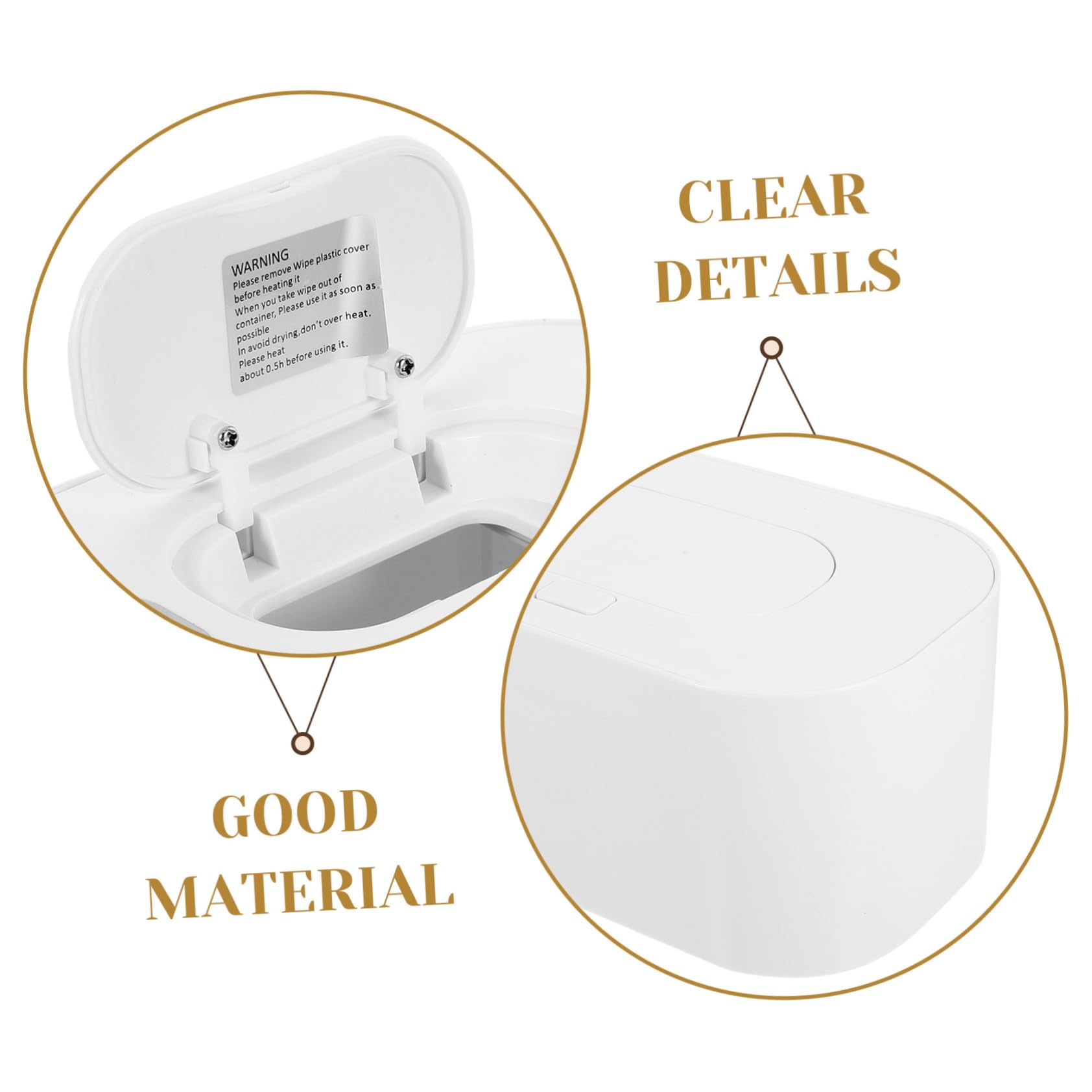 Calentador de Toallitas de Viaje USB Blanco para Bebés