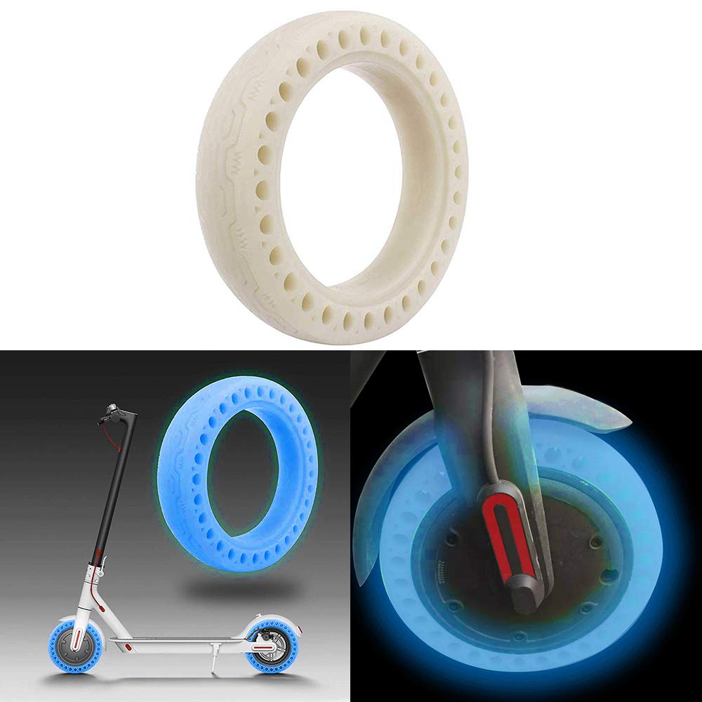 Pneu Fluorescent, Pneu Solide, Pneu Solide en Nid d'abeille pour Scooter électrique, Tubes Solides en Nid d'abeille Pneus de Rechange, Pneu Lumineux pour Amortisseur de Scooter électrique Xiaomi Mij