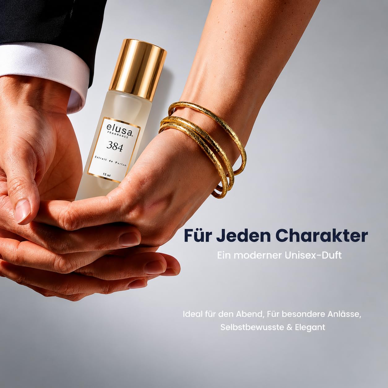 Elusa Fragrance 384 Extrait de Parfum 15ml – Unisex Parfum Damen Herren – Orientalisch Holziger Duft mit Oud, Vanille & Lavendel – Süß, Würzig & Langanhaltend