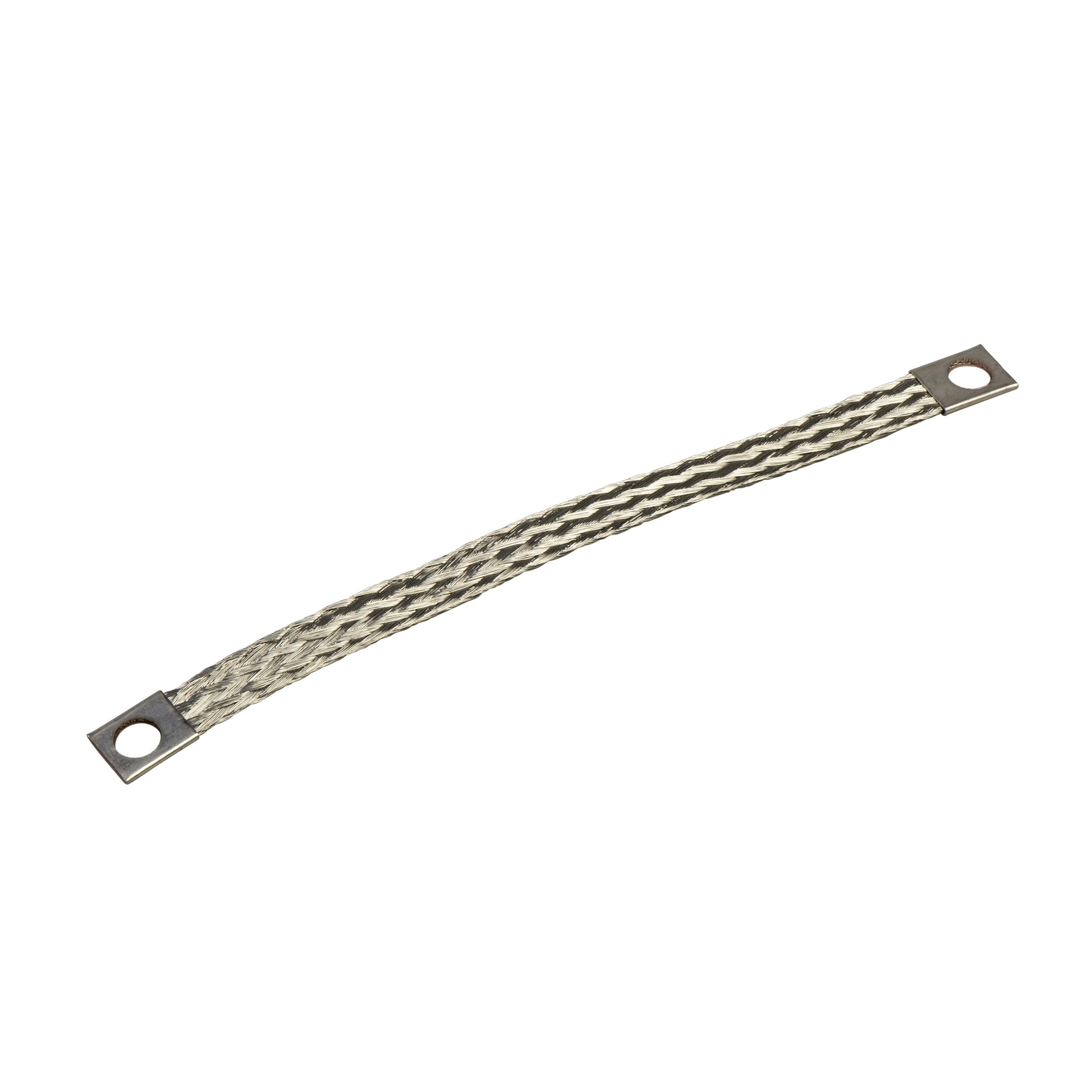 Schneider NSYEB1510D6 Erdungsband 10mm2, Länge 150mm, Ösenloch 6,4mm. VPE: 10.