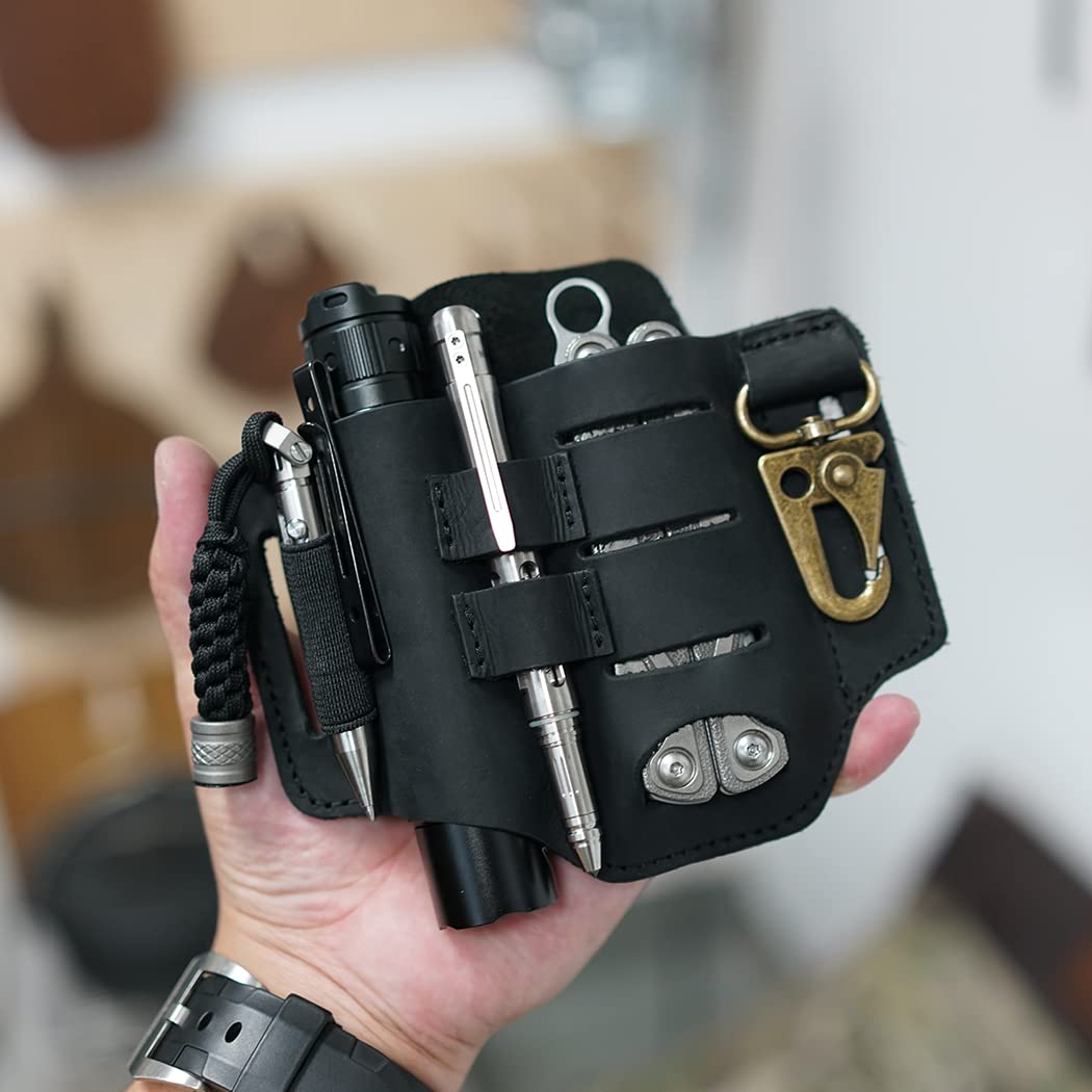 VIPERADE PJ16 Leather Sheath for Belt, Tool Leather Sheath for Knife