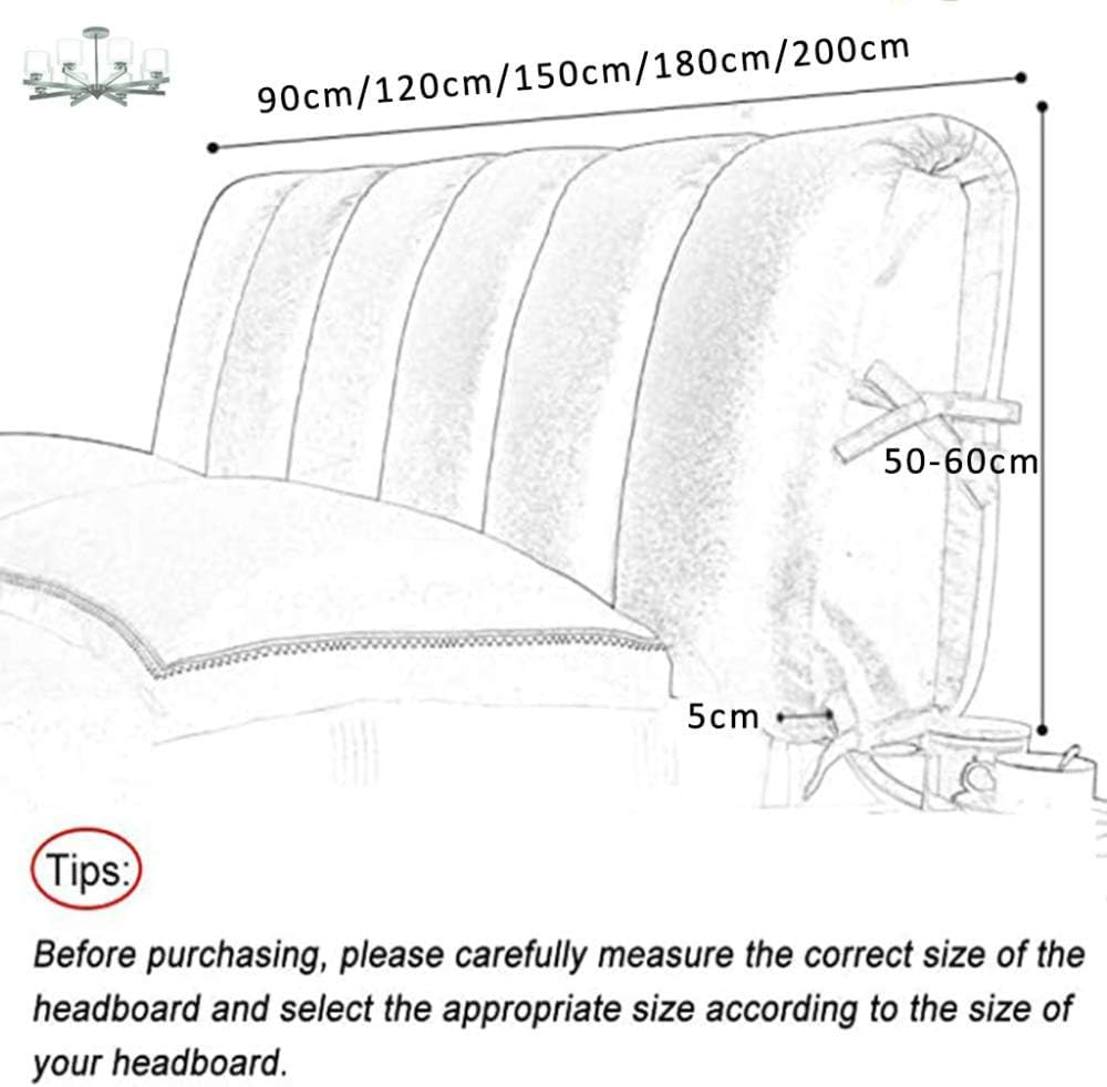 DEVINK Cuscini Testiera Letto Matrimoniale Imbottita, Copri Testiera Rimovibile E Lavabile, Addensato Cuscini Grandi Per Testata Letto Anti-Collisione Legno/Ferro/Pelle Copertura(180x60cm,White)