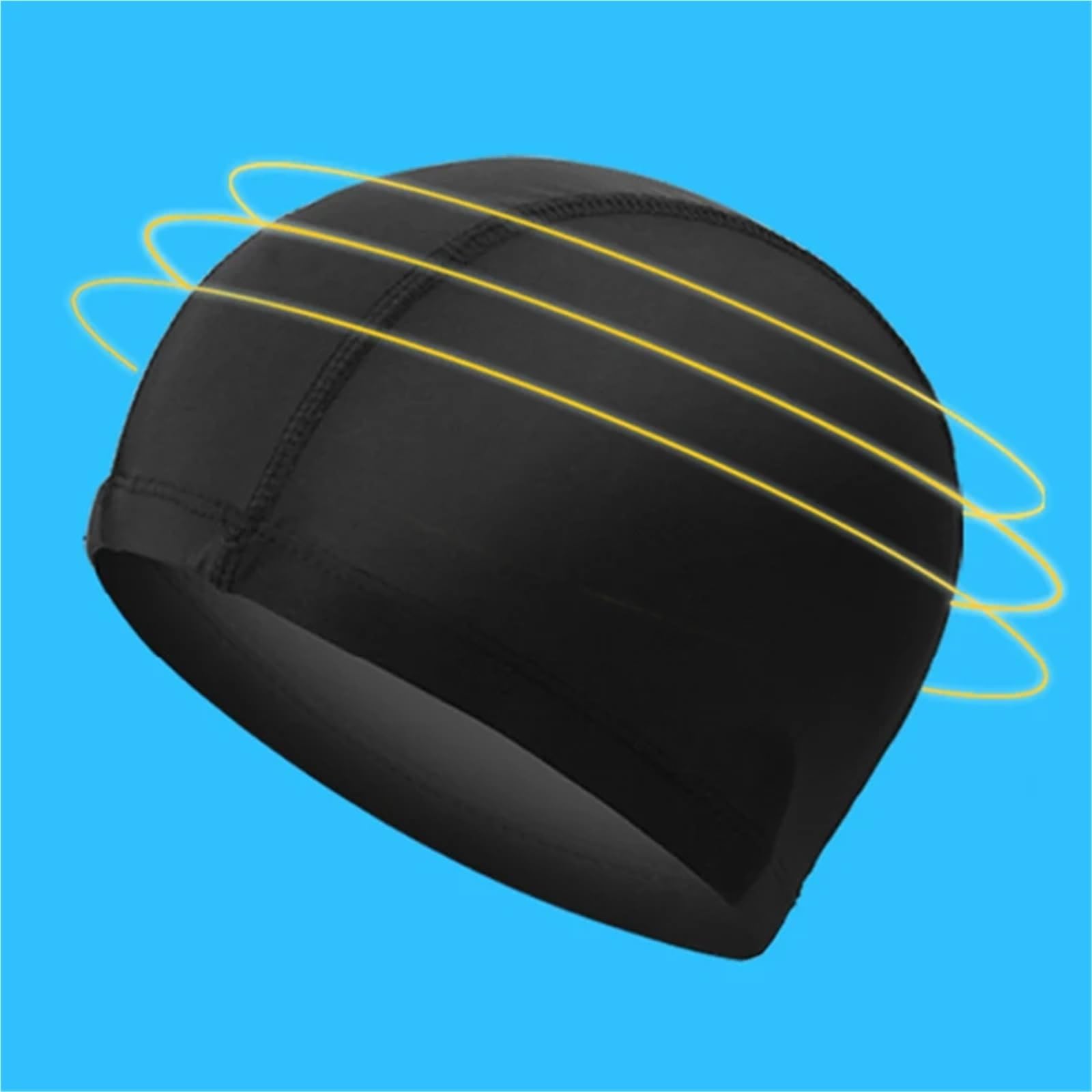 Gorros de baño ultrafinos for Hombre y Mujer, Gorros de natación cómodos, Nailon elástico, protección for Las Orejas, Gorro de natación de Pelo Largo, 2 uds.