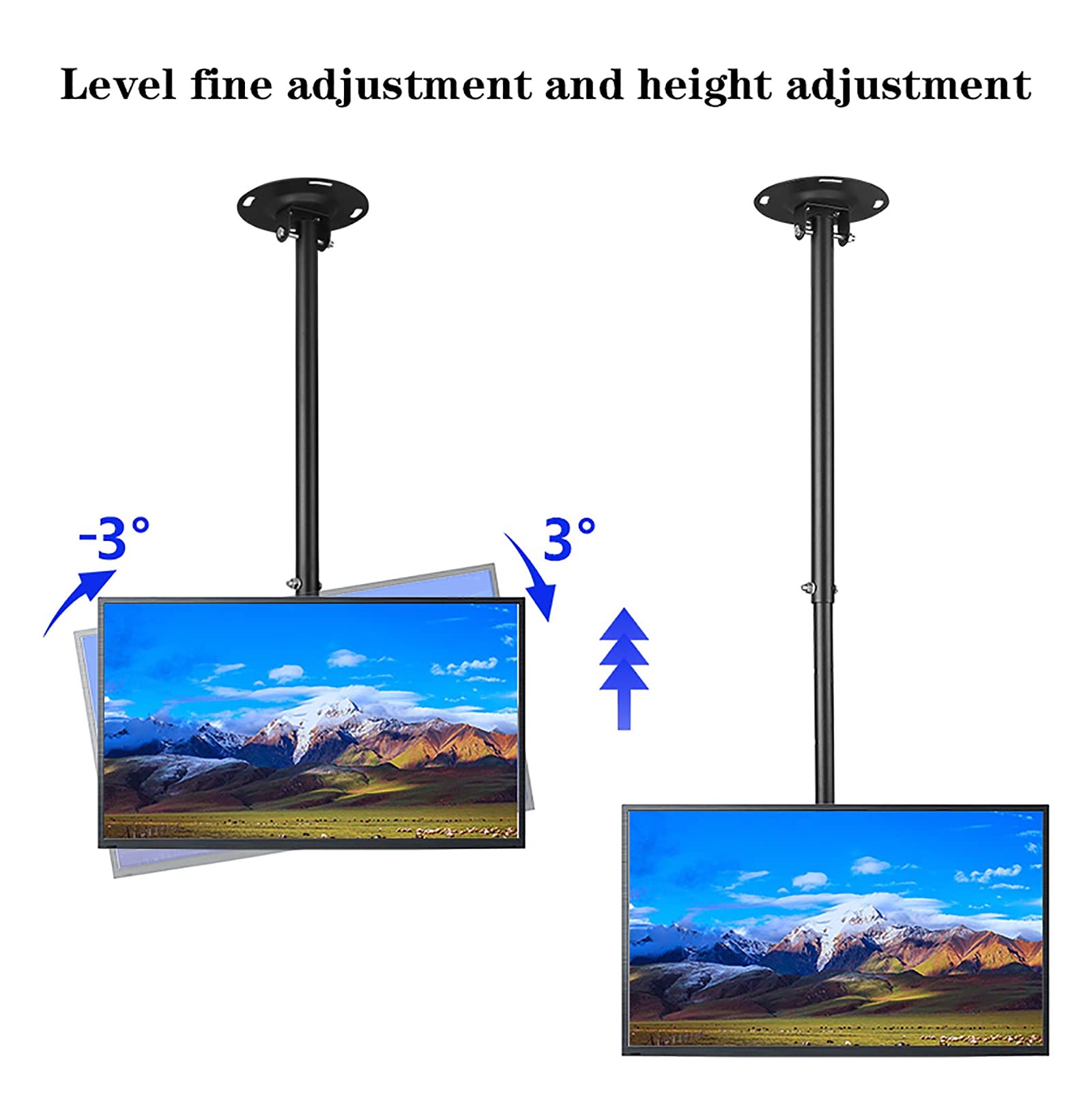 Staffa di montaggio a soffitto per TV a schermo piatto, design salvaspazio per casa e ufficio