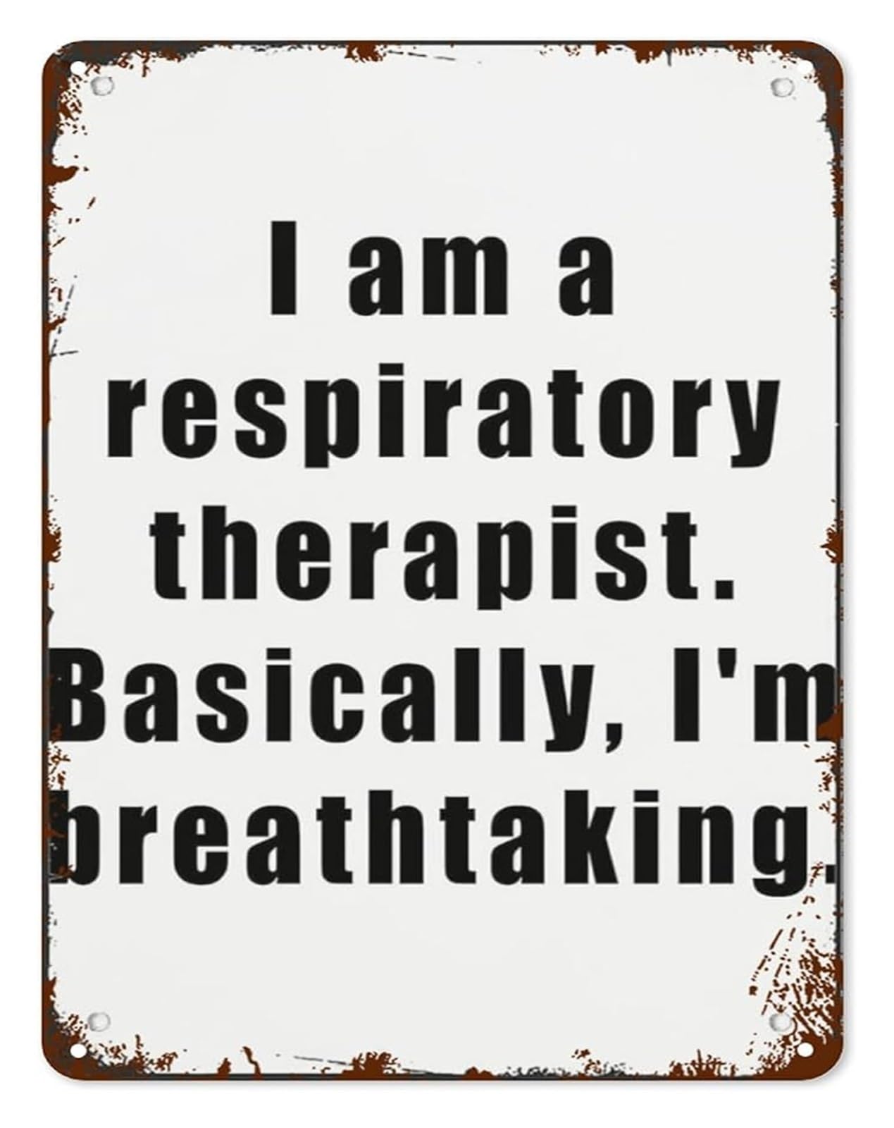 IDGTTLDF Rustic Tin Sign I Am A Therapist Basically I Am Fantastic for Farmhouse Entryway Hallway Laundry Room Porch 8 X 12 in