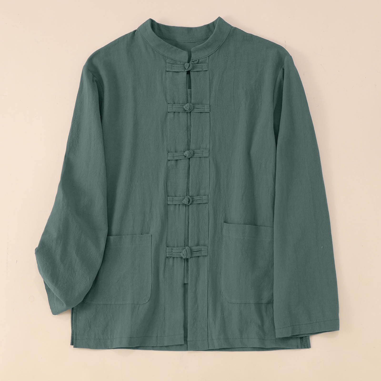 Tangzhuang Chemise chinoise pour femme Arts martiaux, Kung Fu, Tai Chi Tenue Uniforme Traditionnelle Chemise d'été Chemise de loisirs avec boutonnière sur le devant, col montant, manches