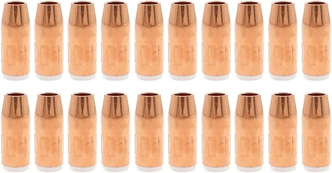 20pcs MIG N-5818C Nozzle Centerfire Large 5/8", 1/8" Recess Compatible with Bernard Mig Gun