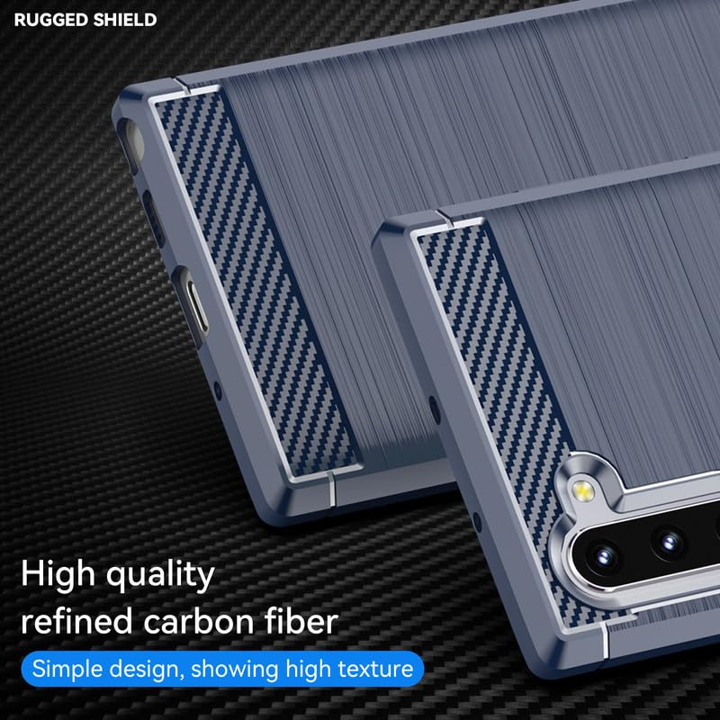 Image of Hybrid Carbon Fiber Back Case for Samsung Galaxy Note 10 (Blue)