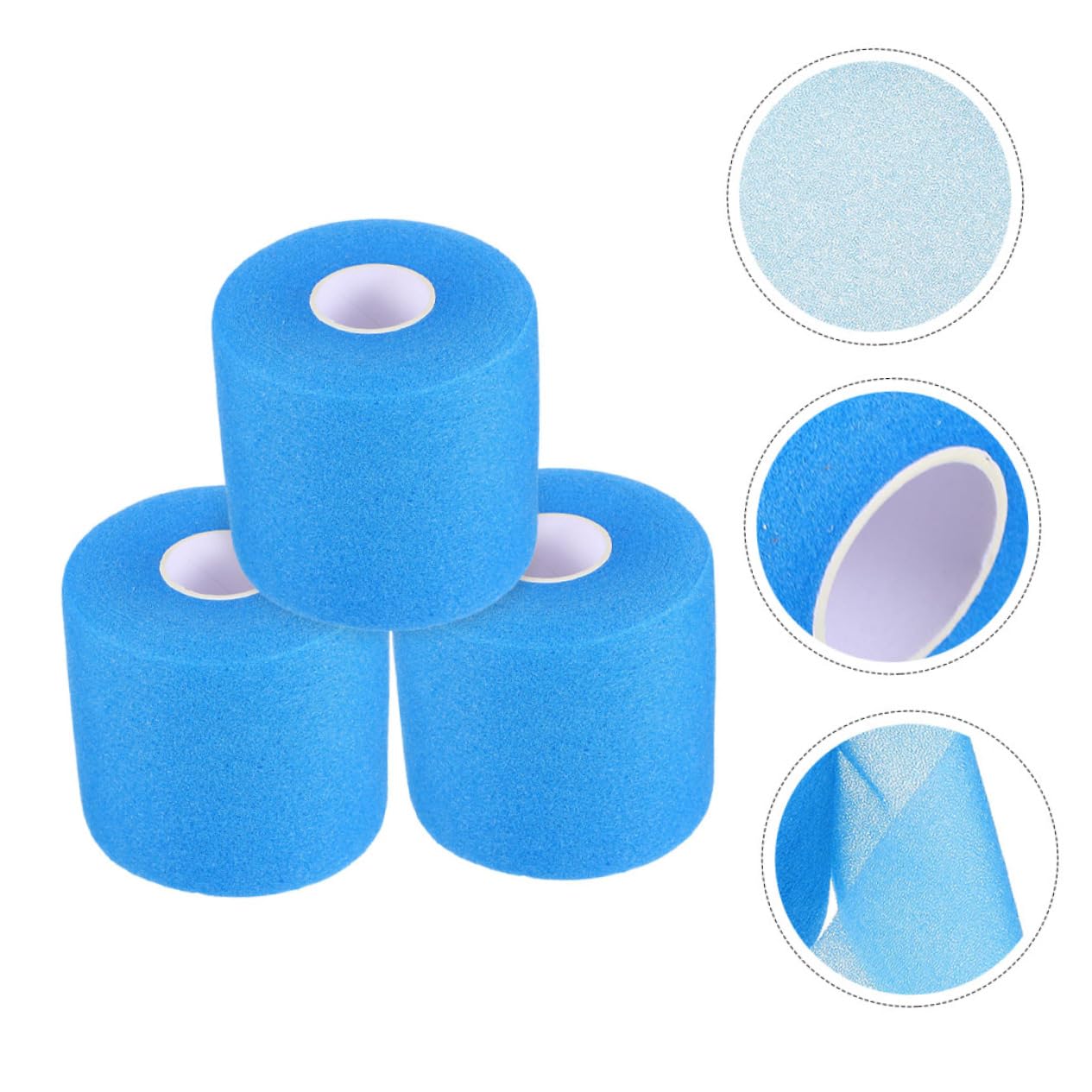 INOOMP Long Lasting Sports Tape 3 Rolls of Boxing Tape for Hands for Sports Waterproof Elastic Wraps for Joint Protection