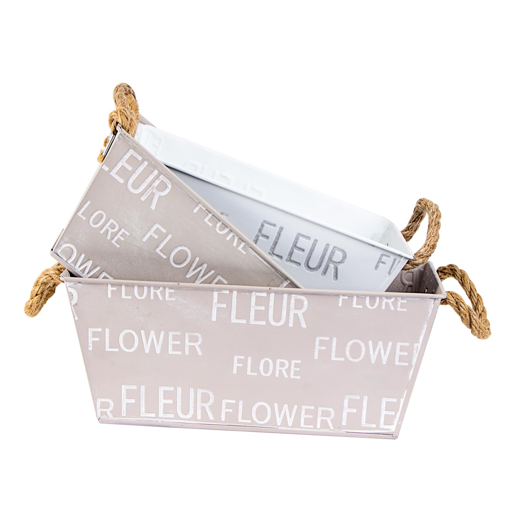 Pot de fleurs oblong en corde YARNOW pour sublimer votre balcon et salon
