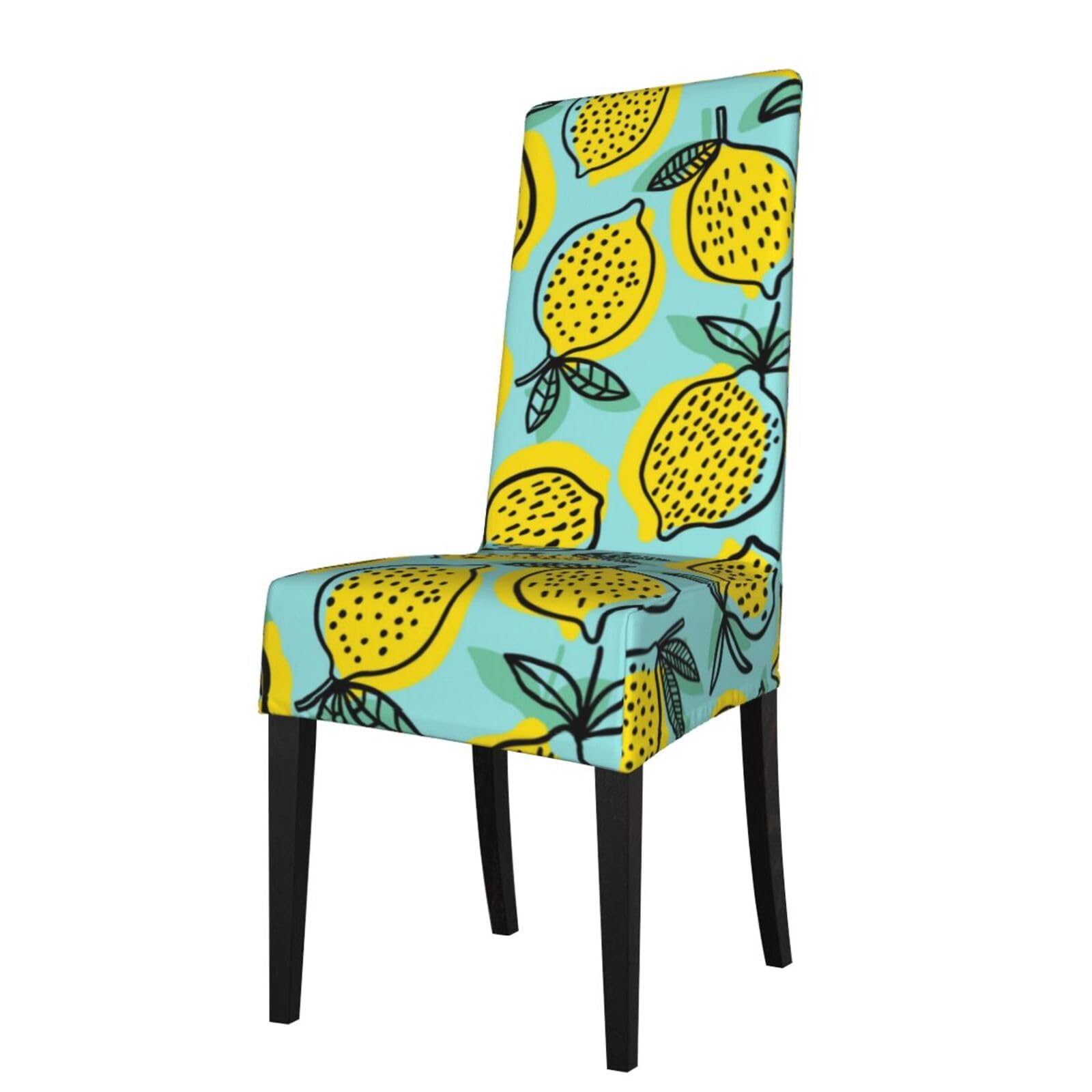 LKYMOH Abucaky Yellow Lemon Fruit, Chair Covers Stretch Chair Slipcovers for Dining Room, for Party Pet Protection Universal Fit Soft Polyester