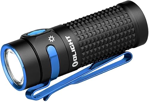 OLIGHT Baton4 Linterna EDC recargable, linterna LED de bolsillo de 1300 lúmenes con cable de carga magnético, pequeña y potente linterna brillante