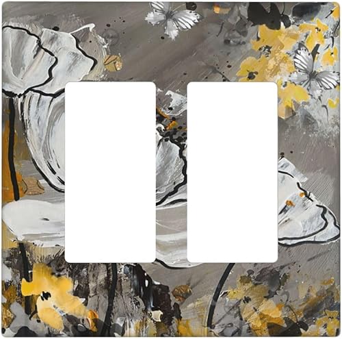 Vista 1069 de Cubiertas decorativas de salida de estrella de mar playera, tablero de madera azul de concha de mar de 1 banda, decoración individual GFCI, placa