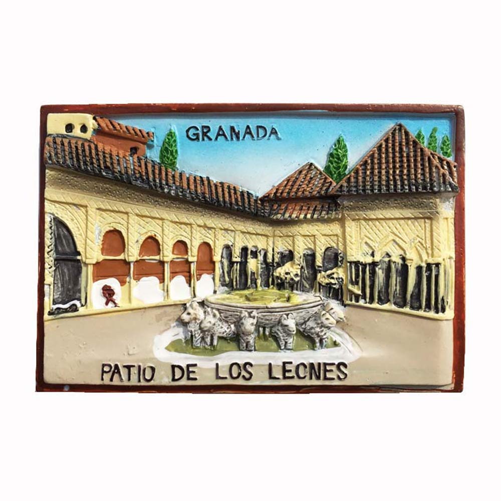 La Alhambra Granada Spagna magnete frigorifero 3D viaggio souvenir