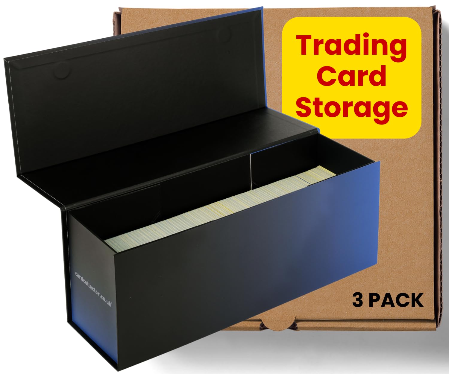 3-Pack Trading Card Storage Boxes With Magnetic Closure – Toploader Protectors For Sports Cards