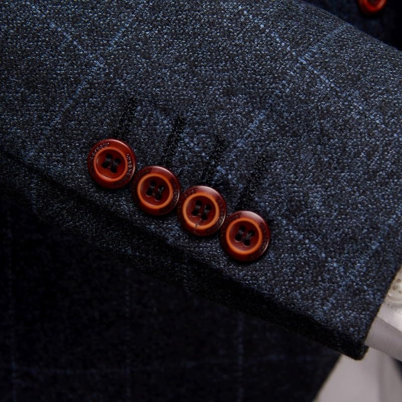 Formal Business 3 Piece Men's Suit Set Slim Fit with Vest Pants for Office Wedding Prom(Medium)2