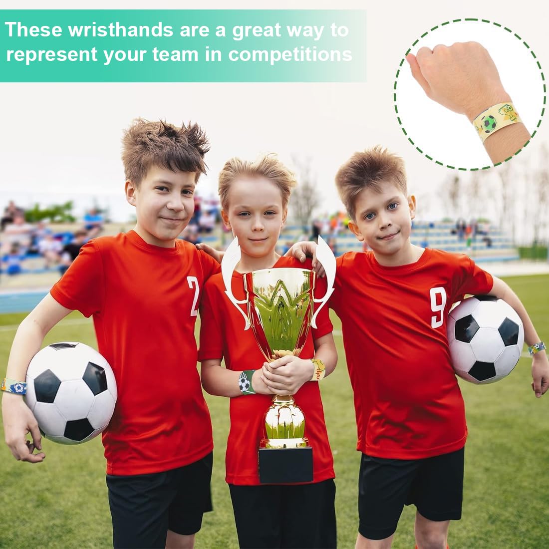 Braccialetti Da Calcio Per Bambini - 15 Pezzi Regolabili, Perline Colorate, Idee Regalo - Foto 7