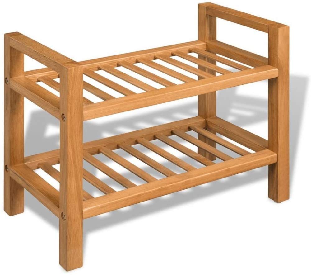 KAIXINStorage for Shoe Rack Organizer Holder Made of Solid Oak, Shoe Rack Made of Solid Wood, Multifunctional Shoe Rack ， Practical Shelf