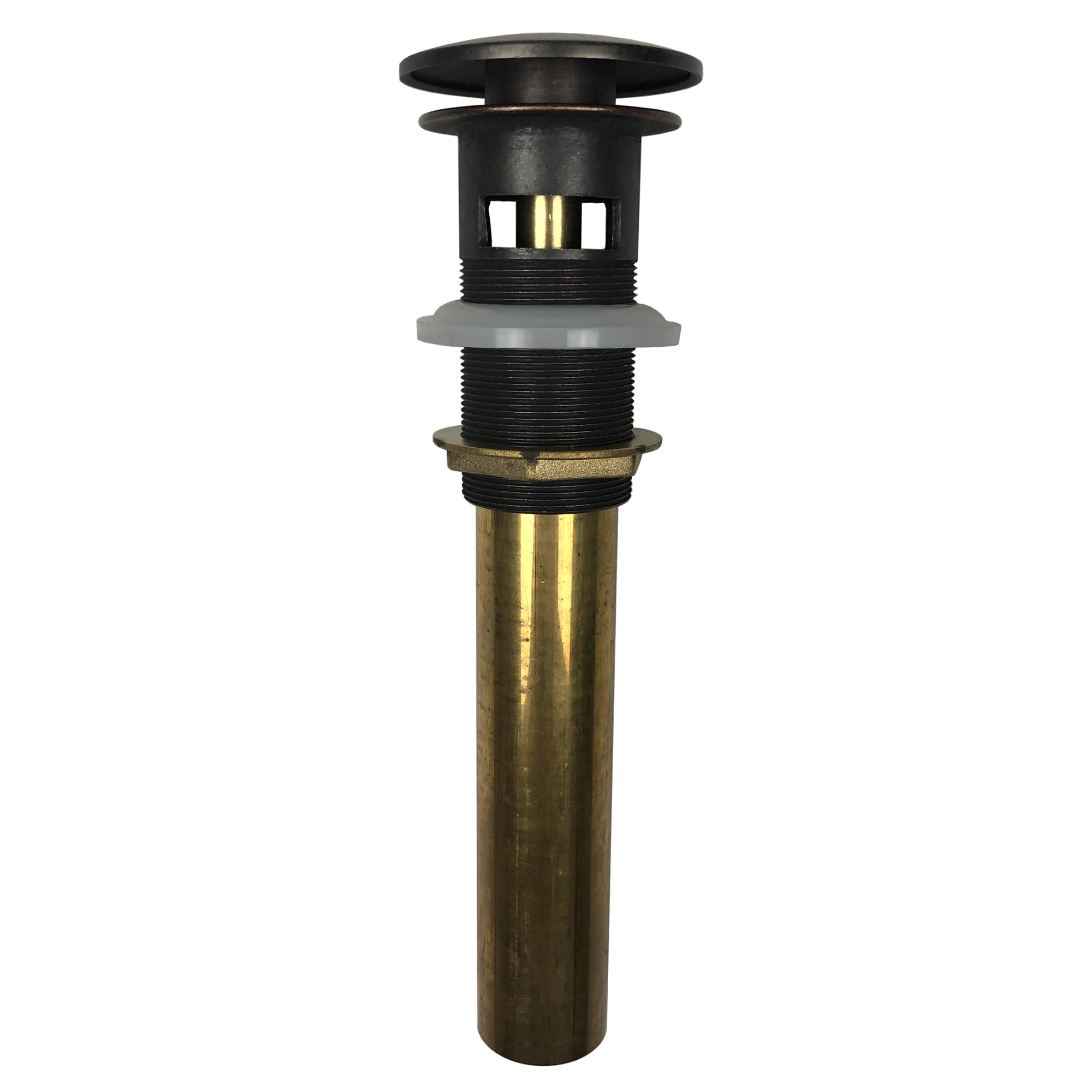 SinkologyTP01-AG-OV SinkSense Decorative Brass Aged Copper Pop-up Overflow Bath Sink Drain