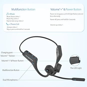 Amazon.com: YouthWhisper Bone Conduction Headphones with