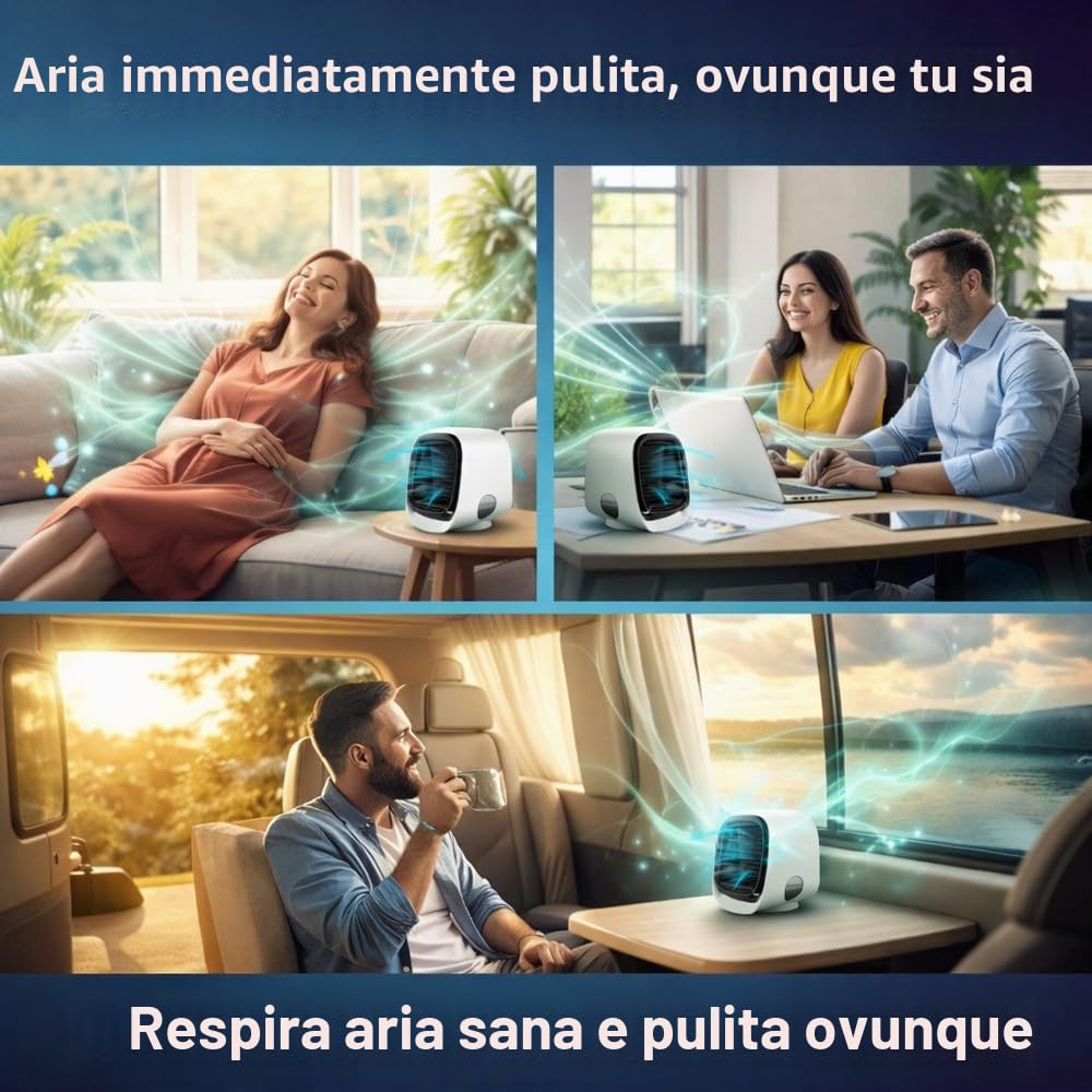 AiraBreeze™ Mini condizionatore d'aria raffreddatore d'aria ventilatore portatile camera da letto silenzioso