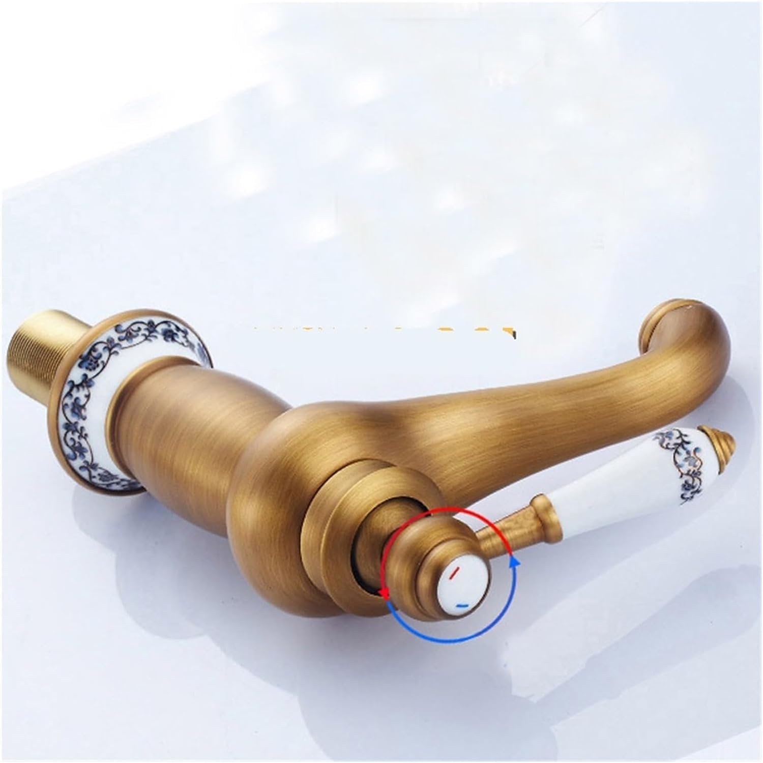 Rubinetto del bagno Rubinetto for lavabo in ottone bronzo antico Miscelatore monocomando Rubinetto for bagno caldo e freddo (Color : Bidet style)