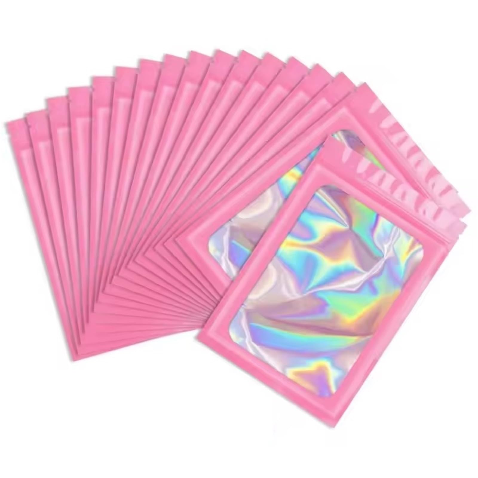 300PCS Ziplock Bags Laser Color Resealable For Jewelry