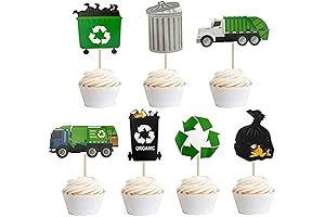 Garbage Truck Birthday Party Decorations Garbage Truck Cupcake Toppers for Trash Truck...