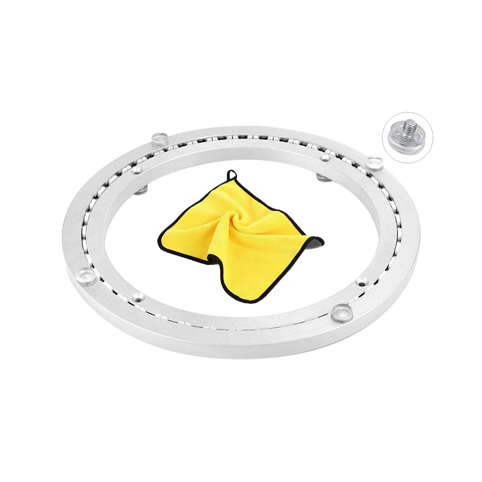 Plato Giratorio Mesa Silenciosa 70cm,Grande Plataforma Giratoria,Placa Giratoria con Rodamiento,Base Giratoria de Aluminio para Restaurante TV Tartas Fotografia Monitor