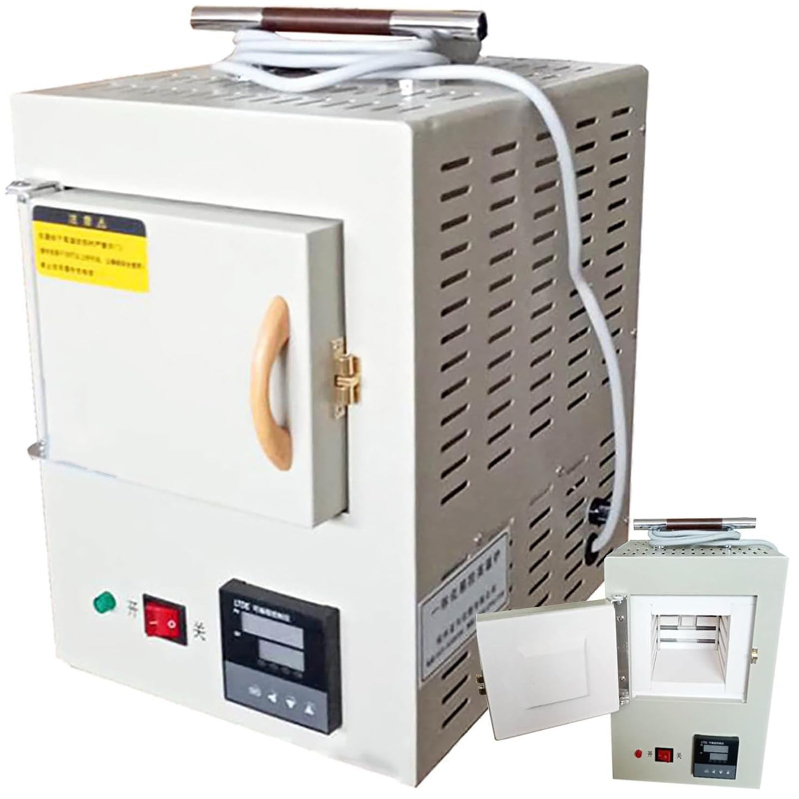 Labor-Elektro-Muffelofen, Geschlossenes Labor, Elektroherde Mit Integrierter Programmsteuerung, Hochtemperaturofen 1,5 Kw, Bereich: 100-1000 °C, Temperaturdifferenz: 1°C